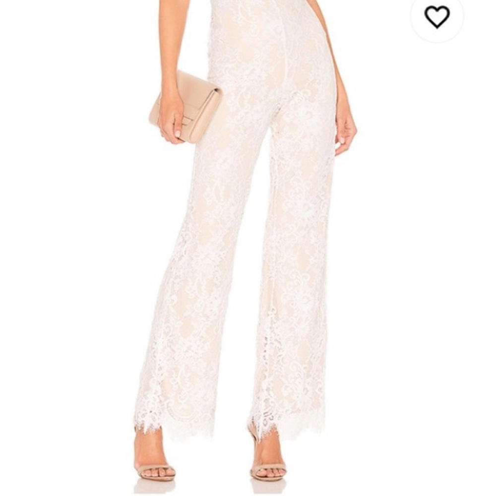 NBD X Naven Allie WHITE lace jumpsuit